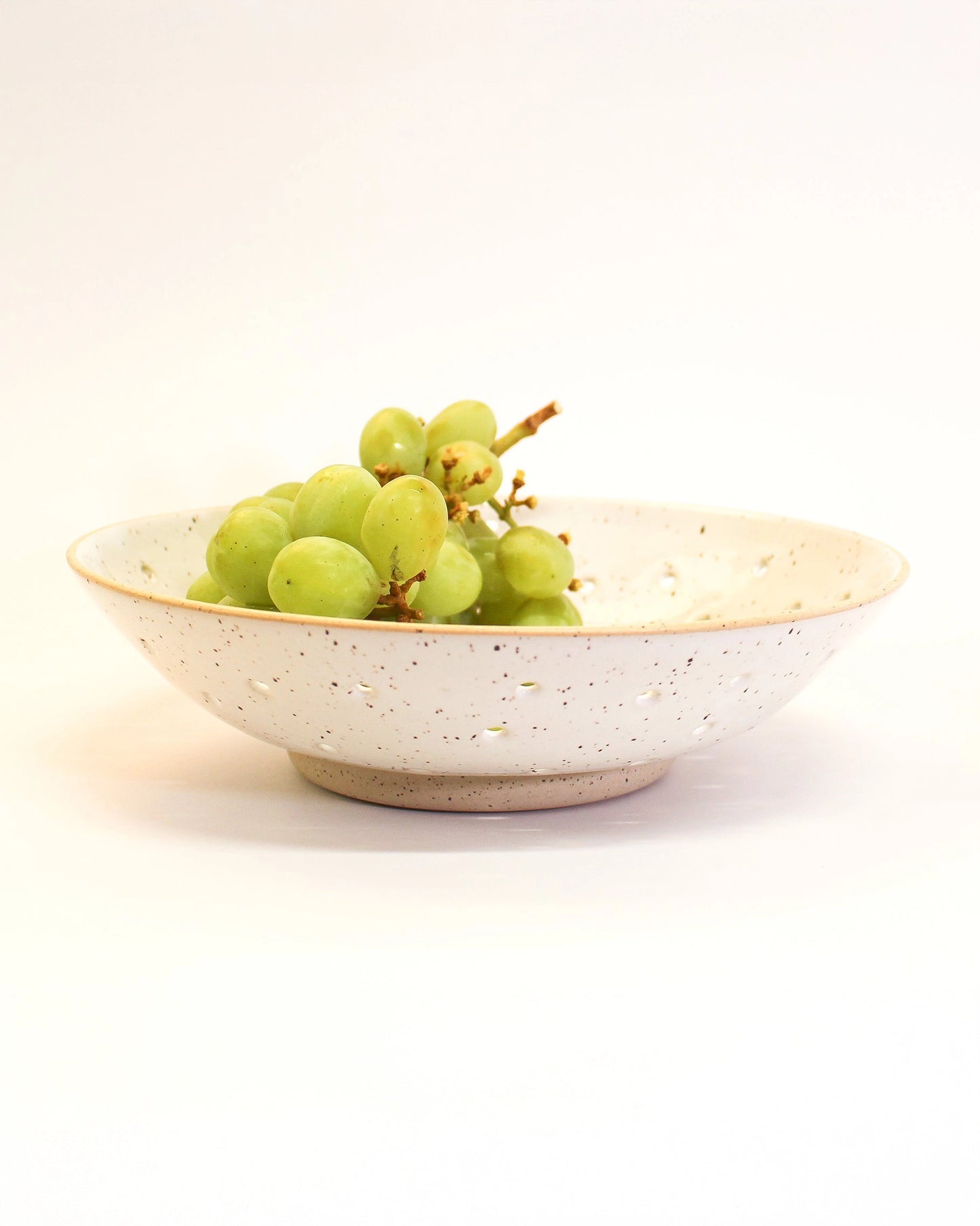 Handmade Berry Bowl in White Speckled from Mima Ceramics by Michelle Organ