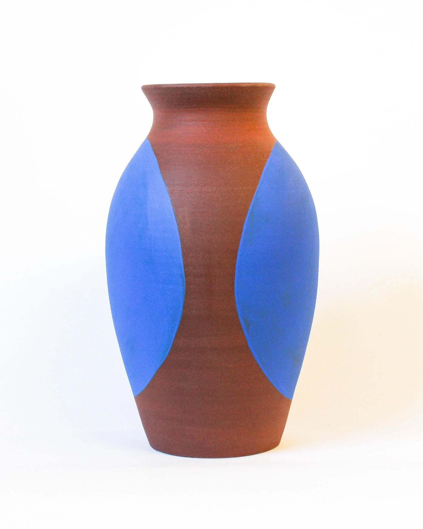 Large Handcrafted Vase with Blue Design from Mima Ceramics by Michelle Organ