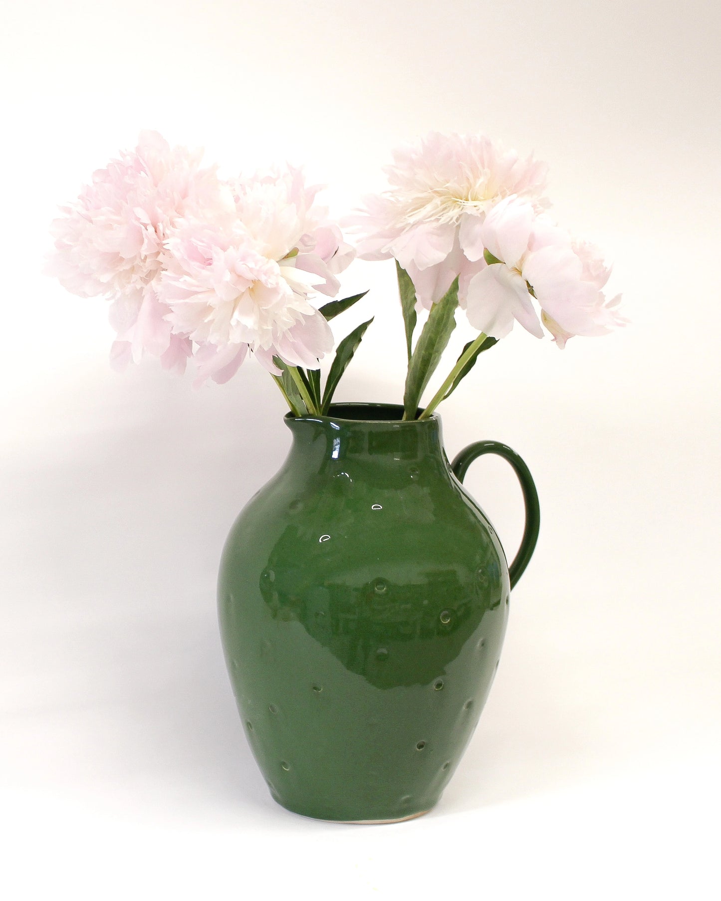 Handmade Bright Green Stoneware Pitcher from Mima Ceramics by Michelle Organ.