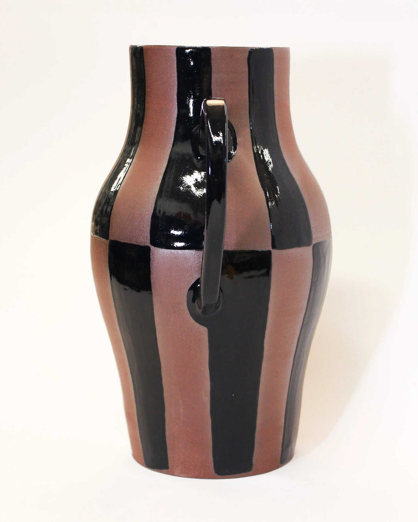 Large Handmade Pitcher with Stripes from Mima Ceramics by Michelle Organ