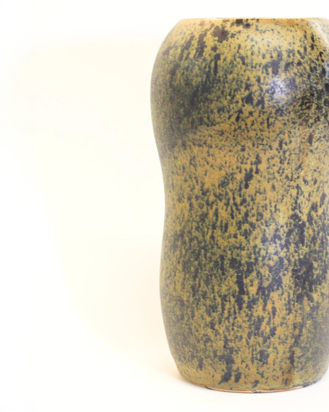Curvy Vase in Olive Speck from Mima Ceramics by Michelle Organ