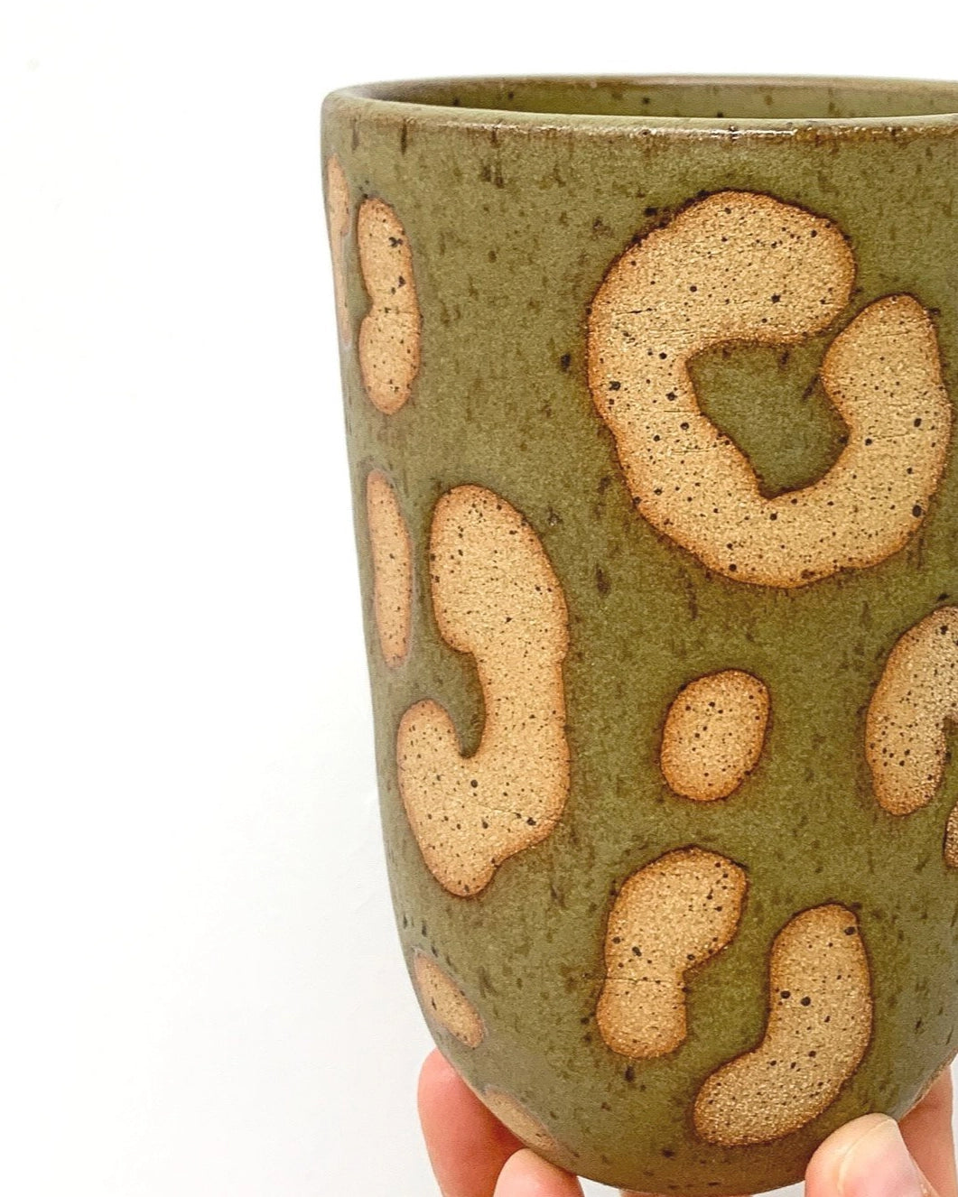 Extra Tall Handmade Ceramic Mug in Animal Print from Mima Ceramics by Michelle Organ