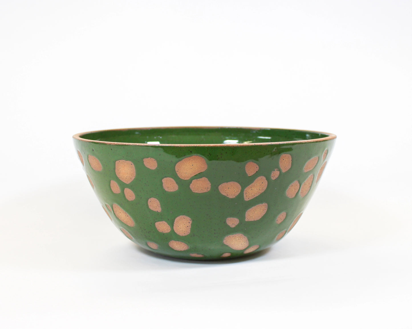 Large Salad Bowl: Bright Green Print