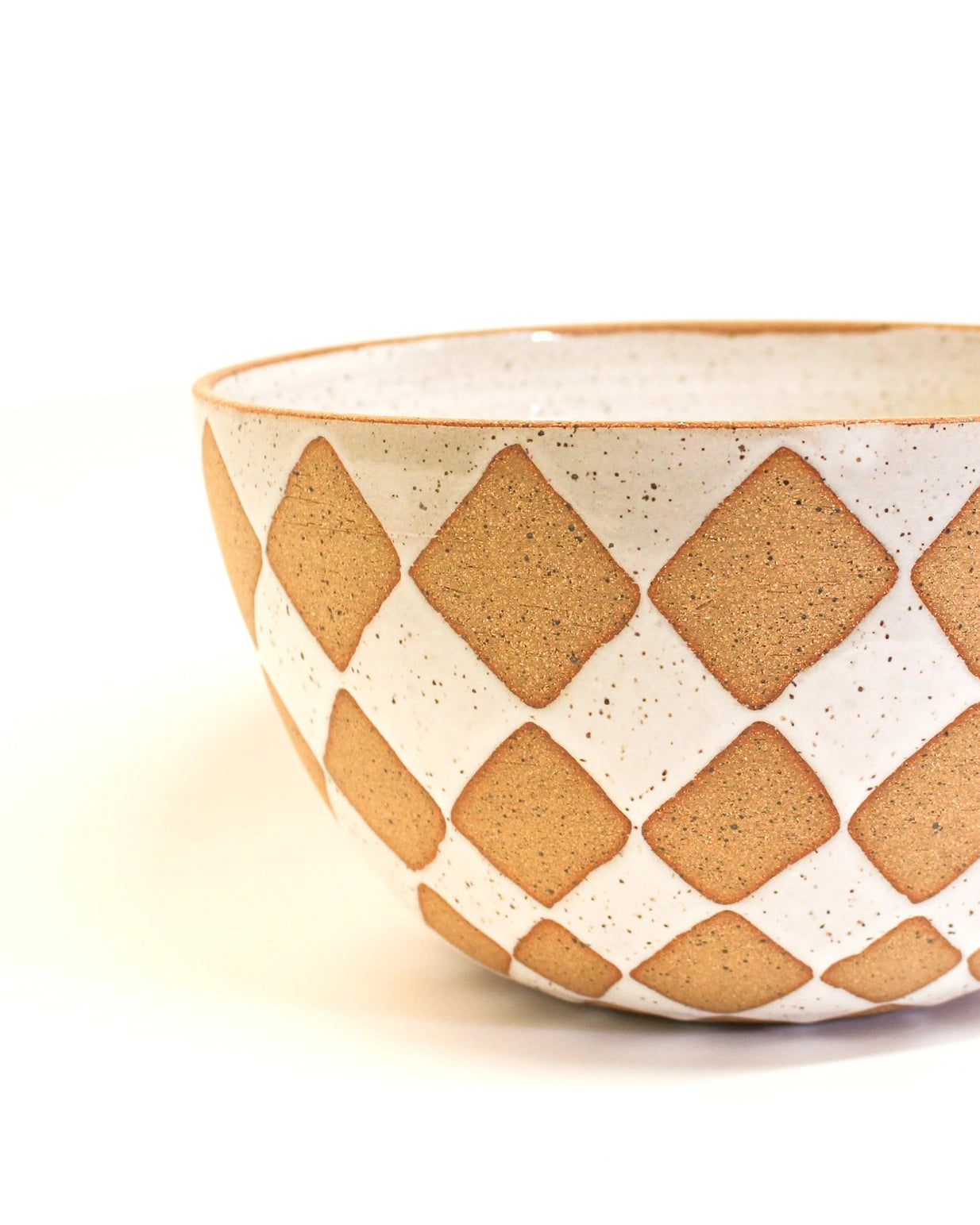 Large Ceramic Salad Bowl Harlequin Print from Mima Ceramics by Michelle Organ