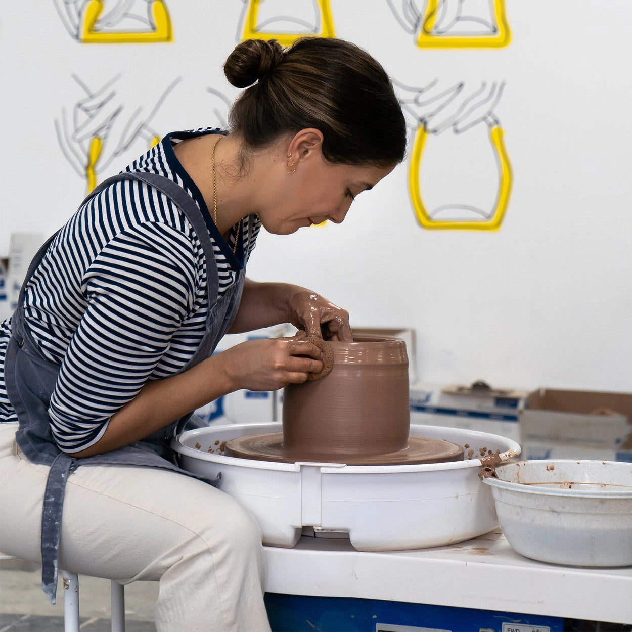 Michelle Organ Wheel Throwing Pottery at Mima Ceramics