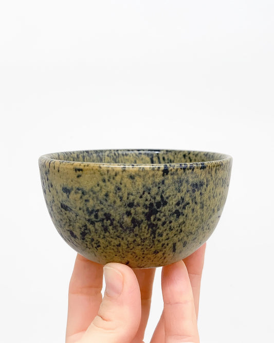 Tiny Handmade Ceramic Bowls in green speck from Mima Ceramics by Michelle Organ