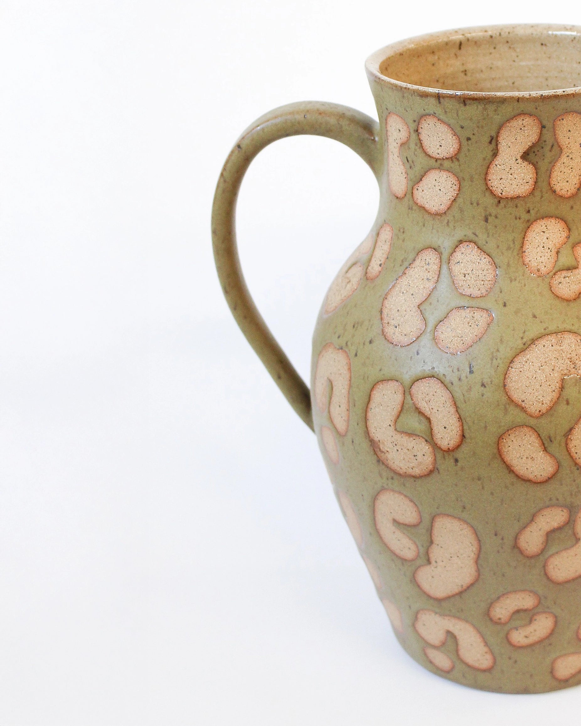 Large Handmade Animal Print Vase by Ceramic Artist Michelle Organ