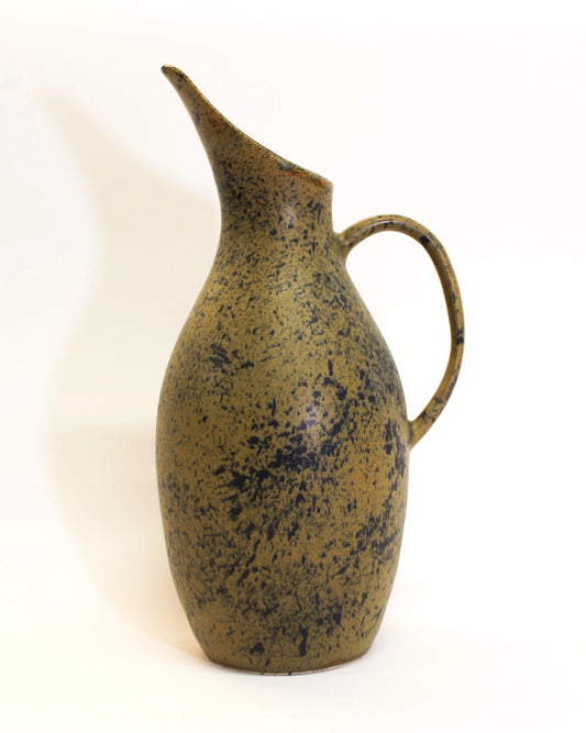 Handmade Pitcher in Olive Speck Print from Mima Ceramics by Michelle Organ