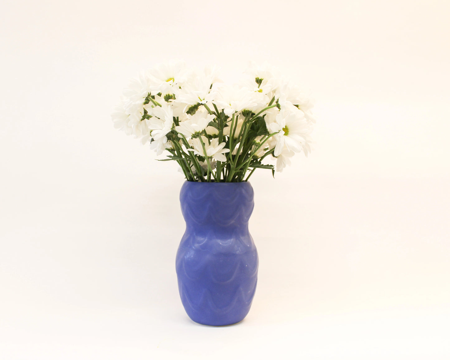 Textured Curvy Cobalt Vase