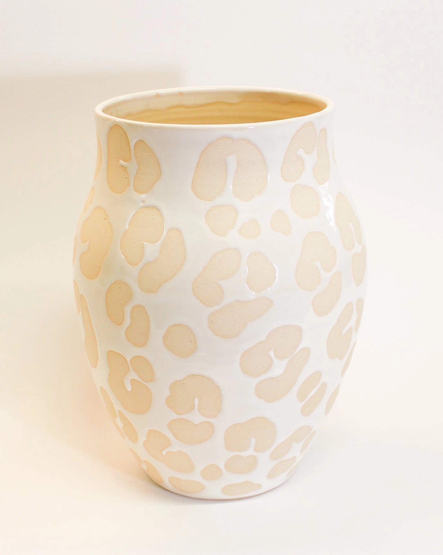 Handmade Ceramic Vase in Cheetah Print from Mima Ceramics by Michelle Organ