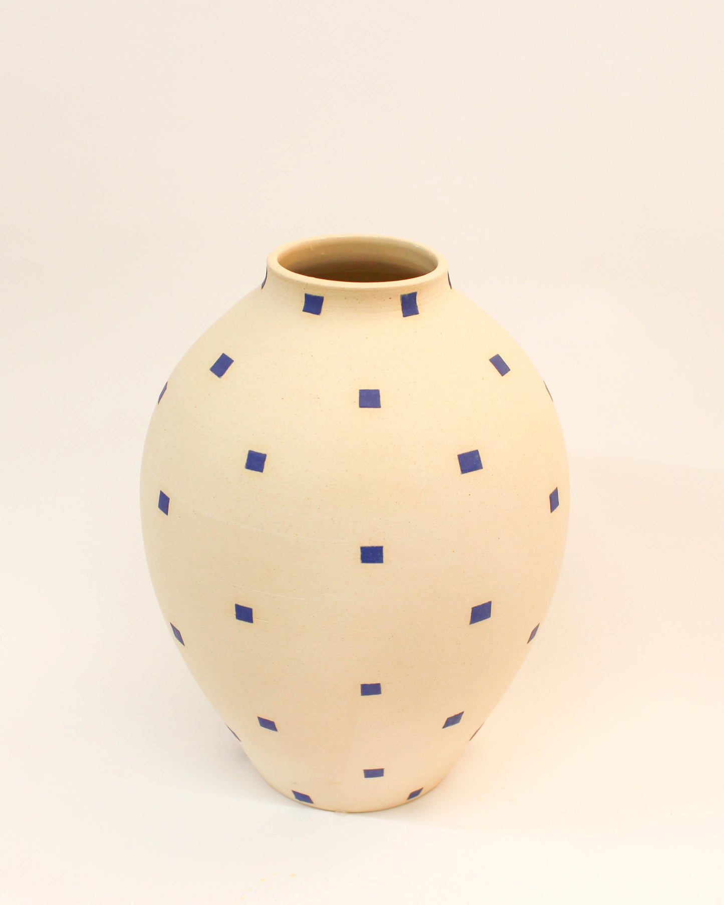 White and Blue Cubes Vase 2