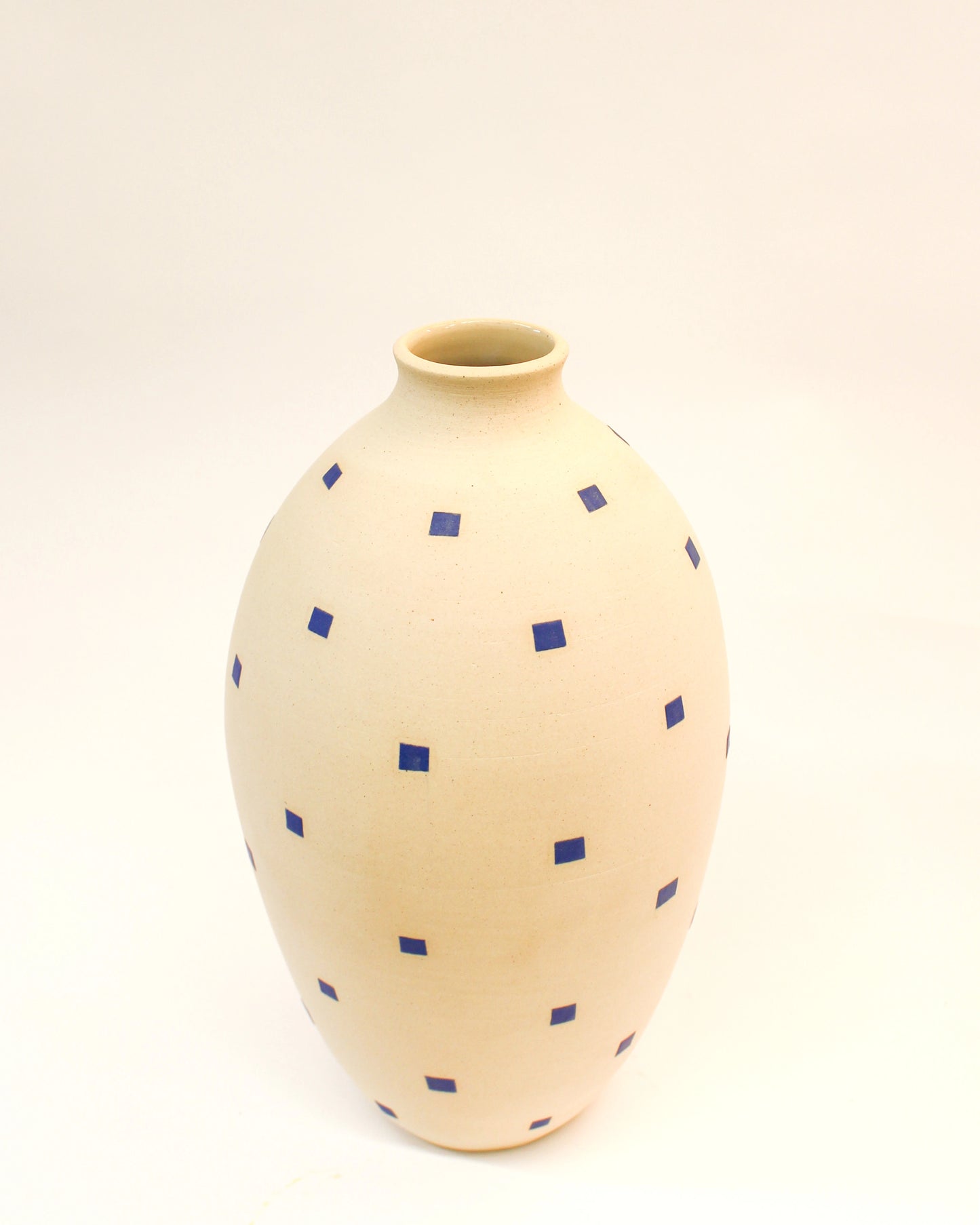 White and Blue Cubes Vase 3
