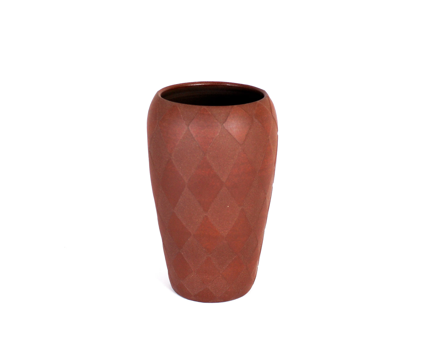 Burgundy Etched Vase