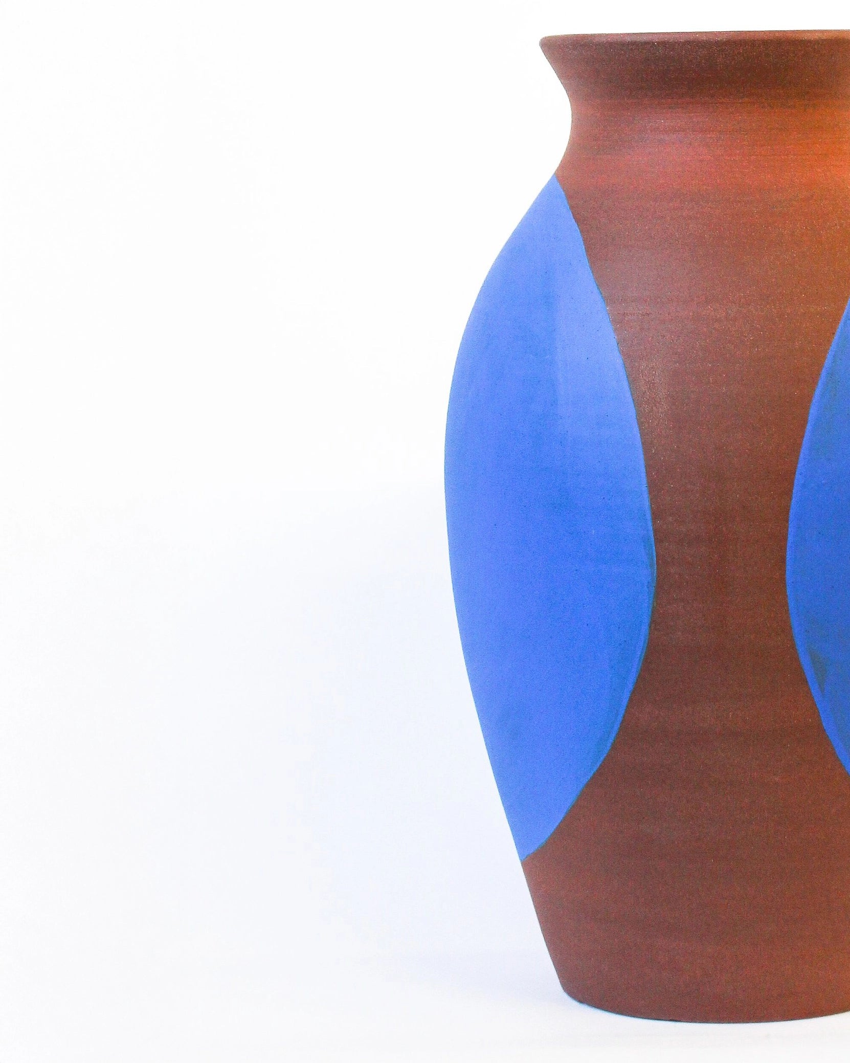 Large Handcrafted Vase with Blue Design from Mima Ceramics by Michelle Organ