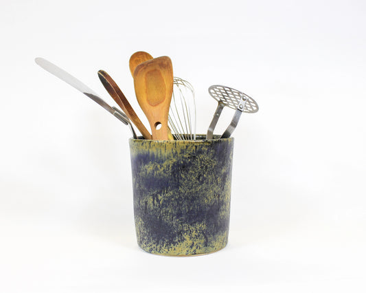 Utensil Crock: Olive Speck