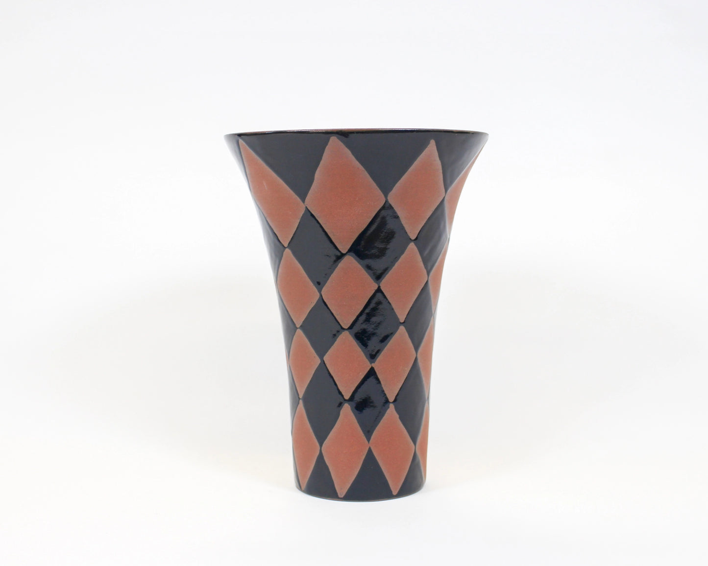 Burgundy Harlequin Vase 2