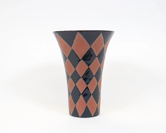 Burgundy Harlequin Vase 2