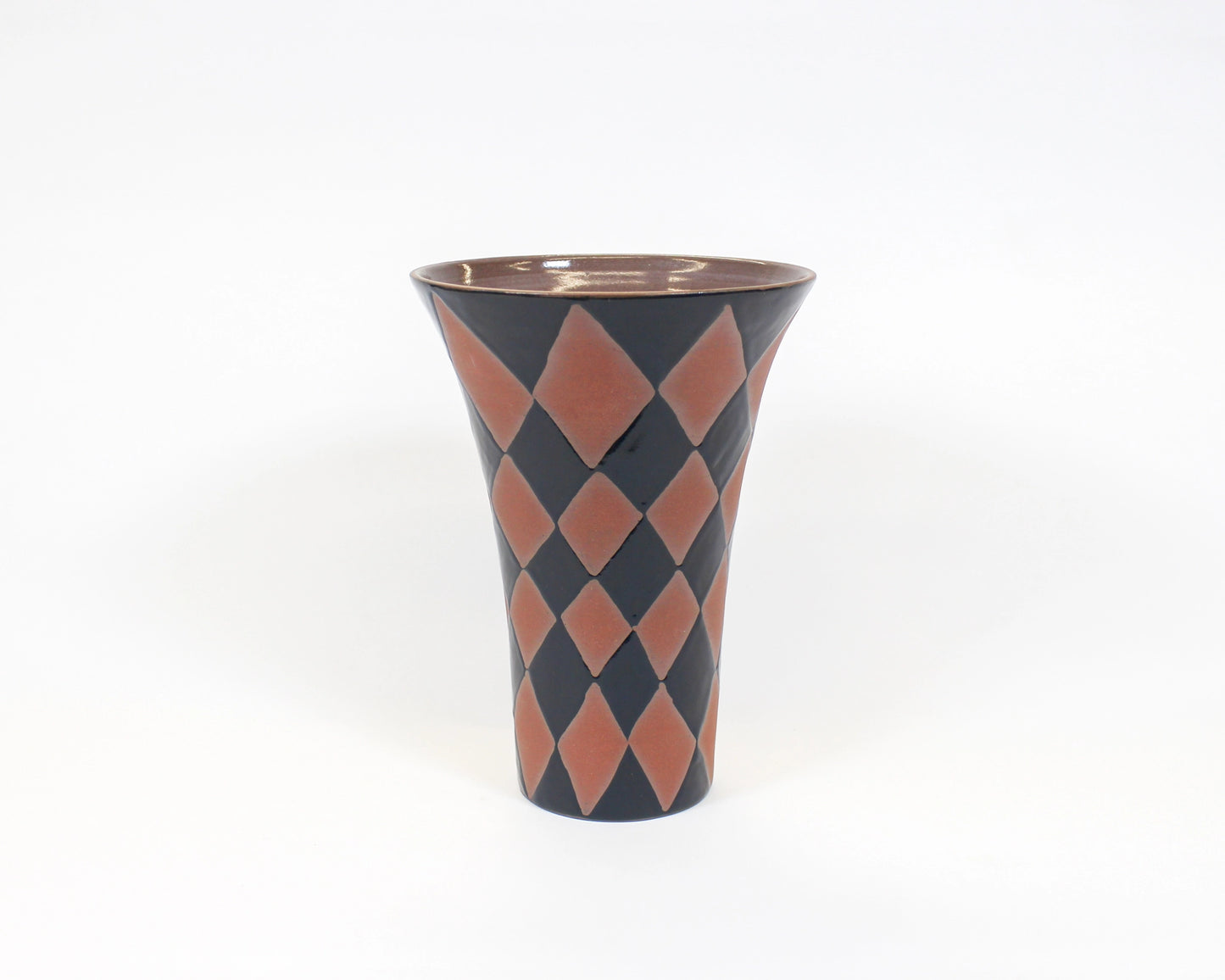 Burgundy Harlequin Vase 2