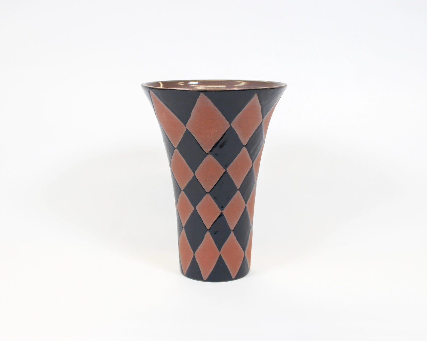 Burgundy Harlequin Vase 2