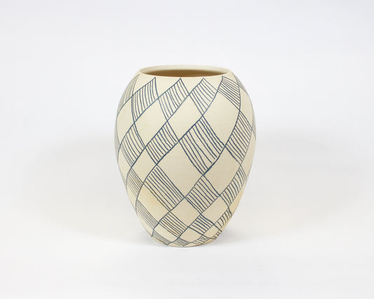 Natural White and Blue Vase