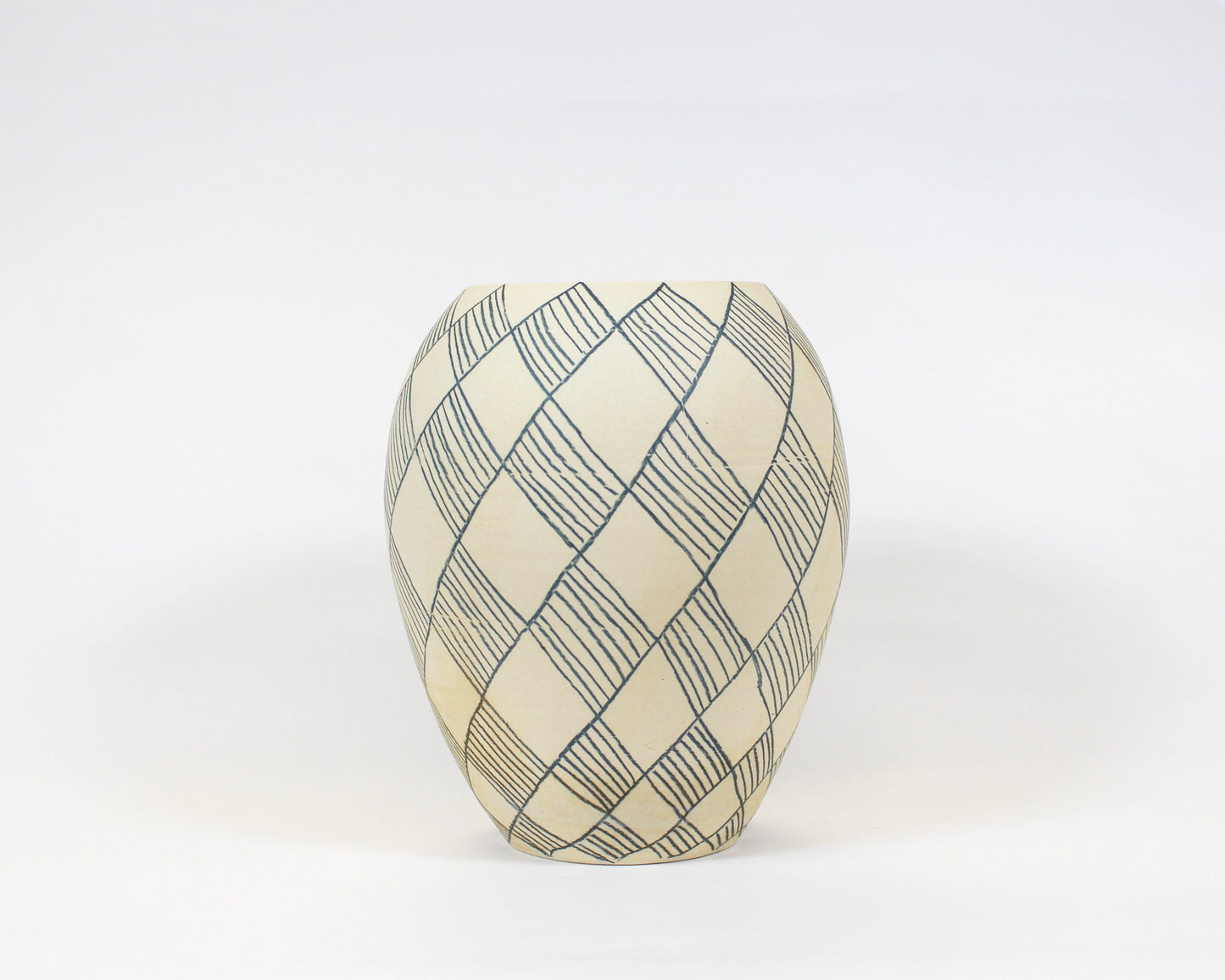 Natural White and Blue Vase