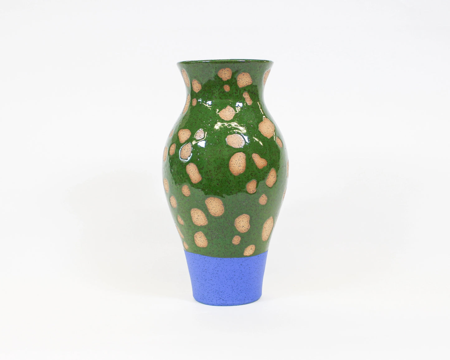 Bright Green Print Vase 2