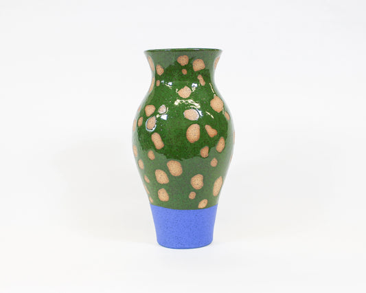 Bright Green Print Vase 2