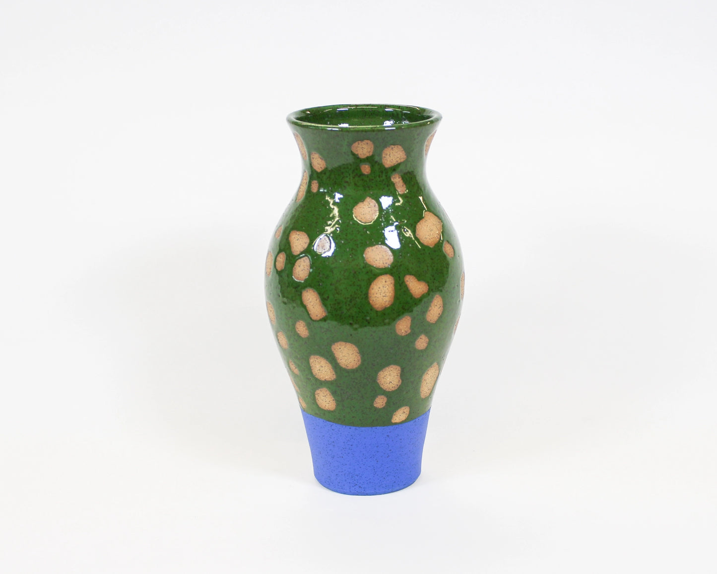 Bright Green Print Vase 2