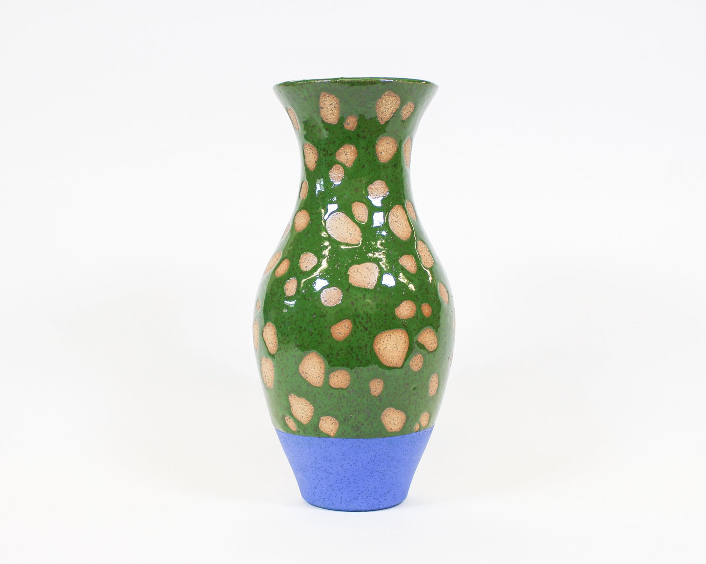 Bright Green Print Vase 1