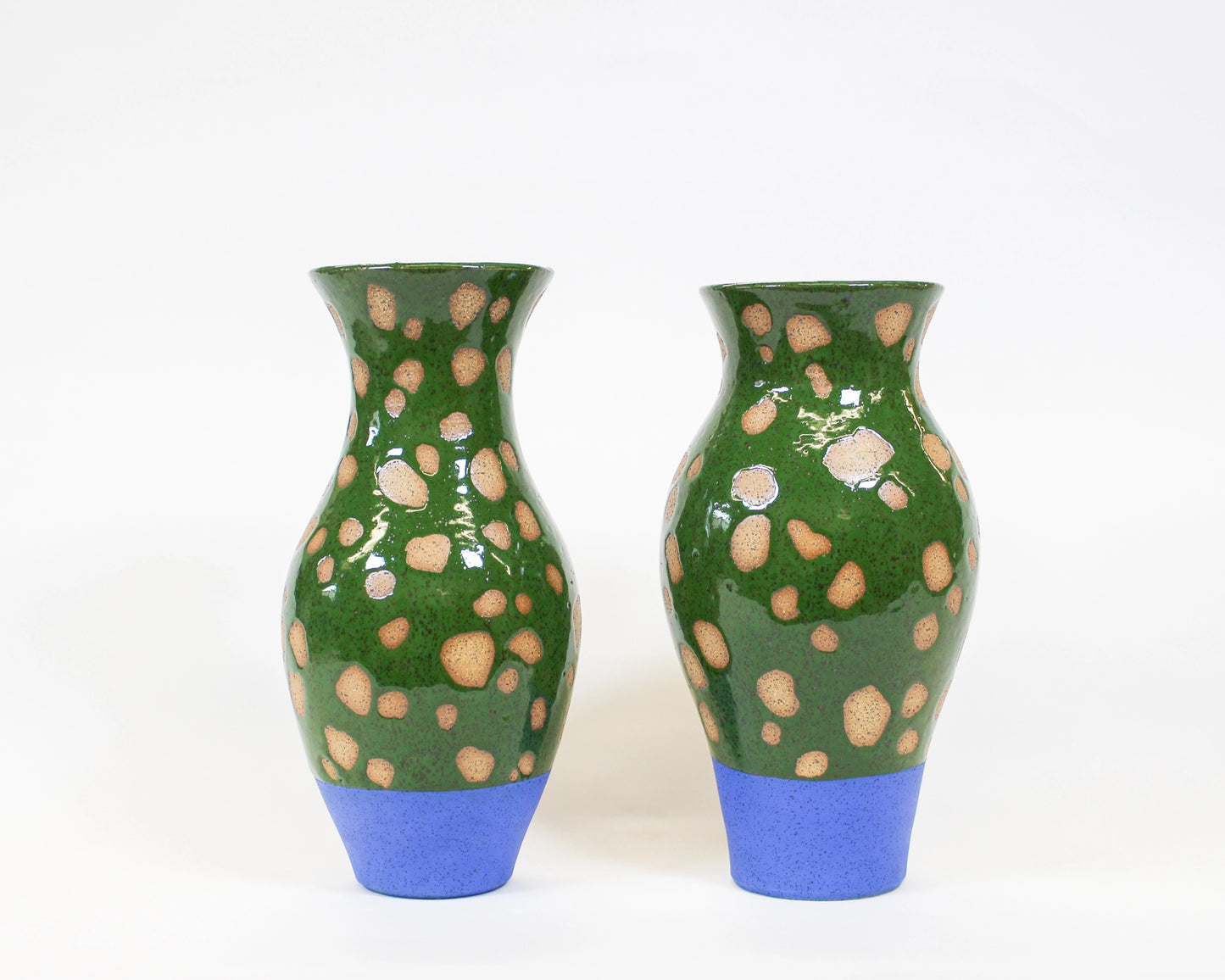 Bright Green Print Vase 2