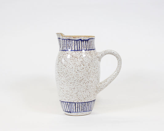 White and Blue Pitcher