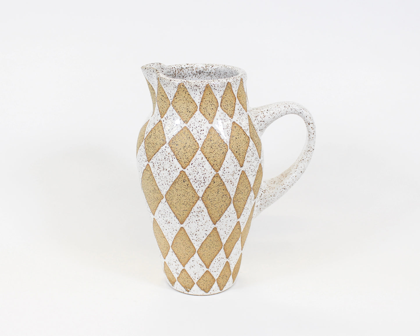 White Harlequin Pitcher