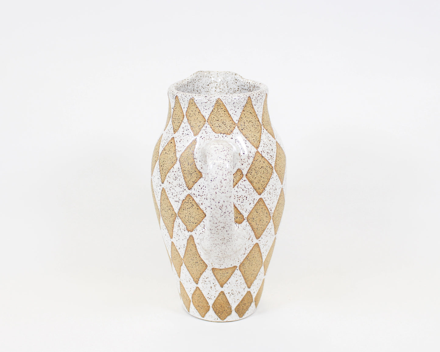 White Harlequin Pitcher