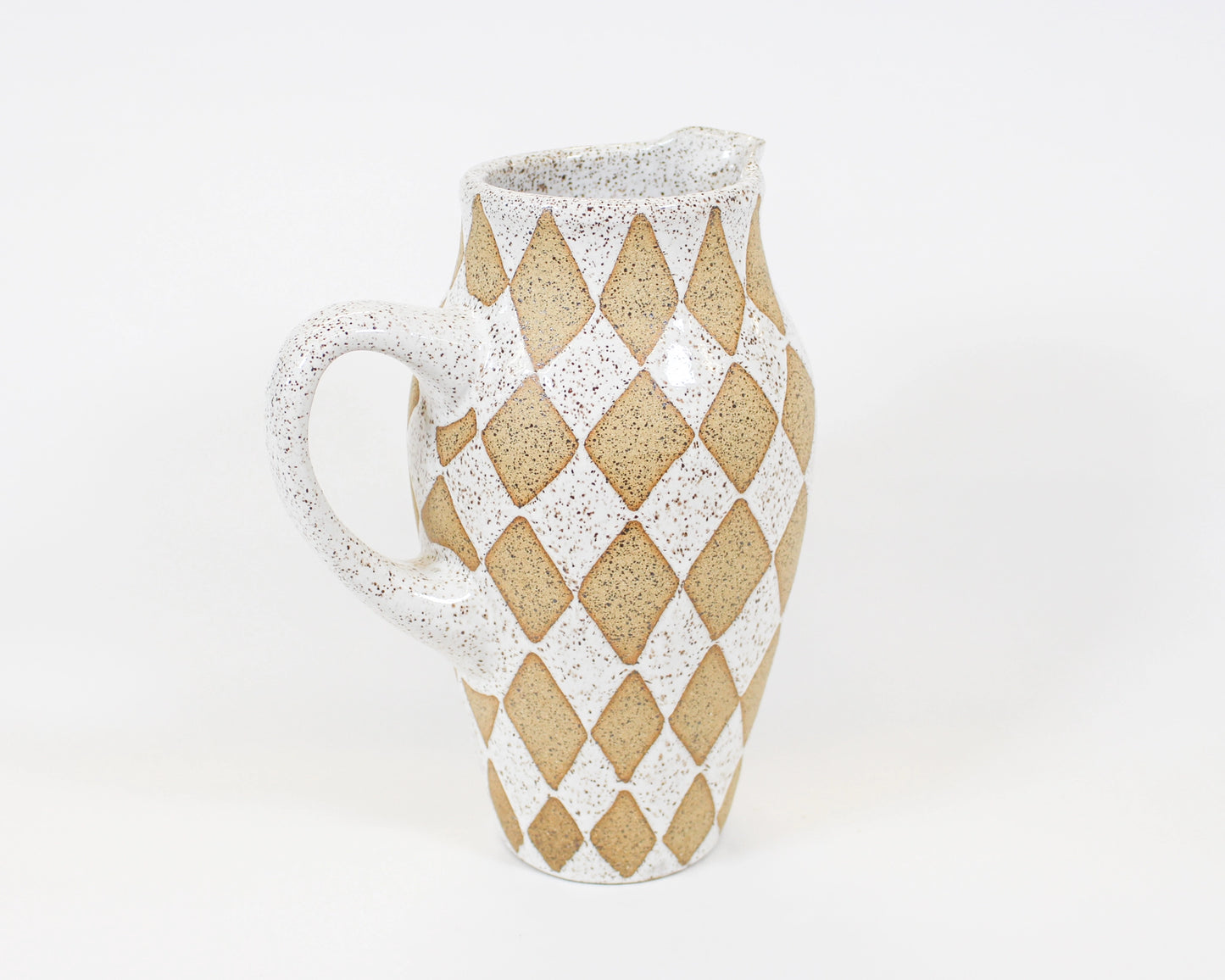 White Harlequin Pitcher