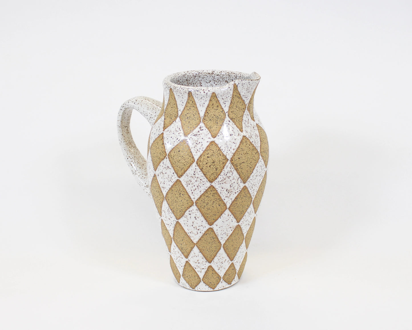 White Harlequin Pitcher