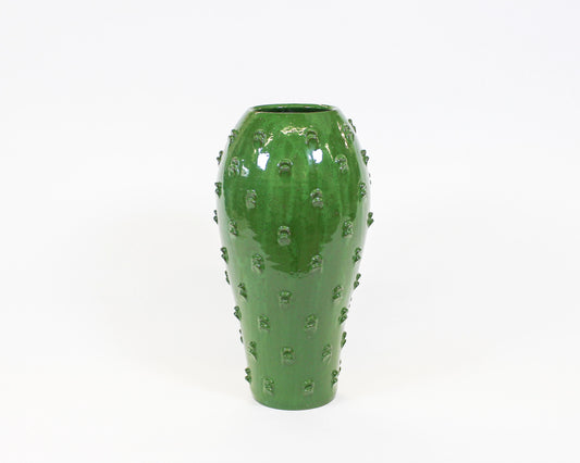 Bright Green Textural Vase