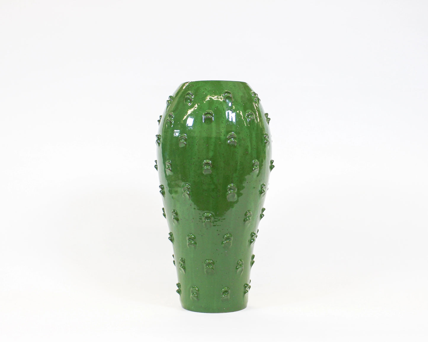 Bright Green Textural Vase