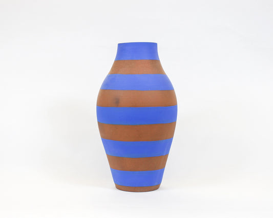Blue and Red Stripe Vase