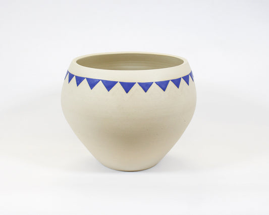 Large Blue Pennant Vase/Planter