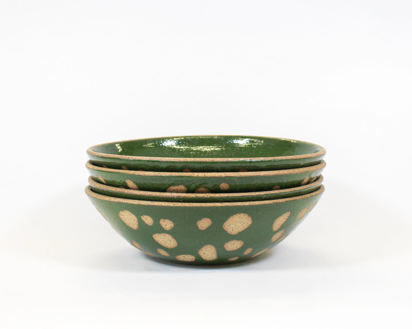 Low and Wide Bowl - Bright Green Print