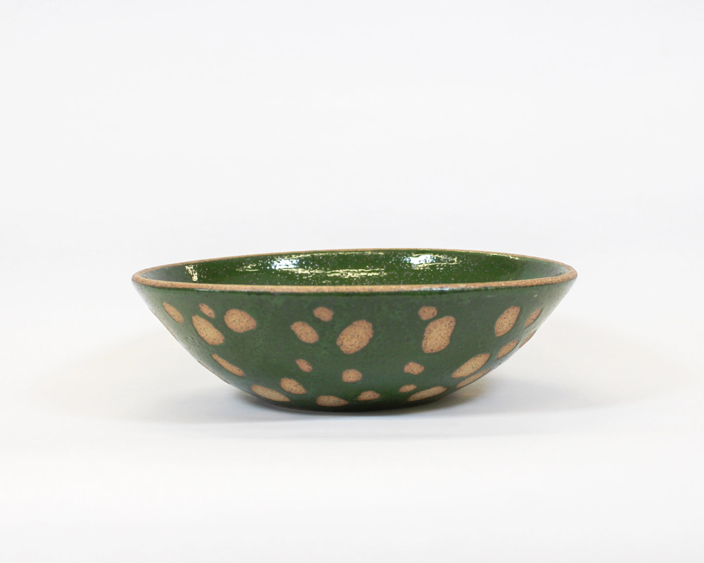 Low and Wide Bowl - Bright Green Print