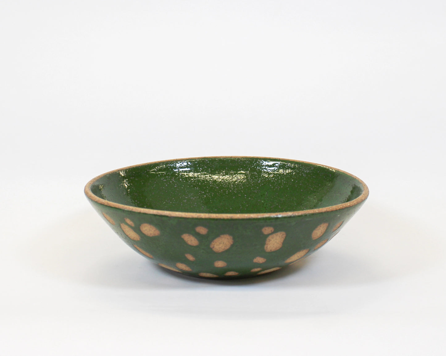 Low and Wide Bowl - Bright Green Print