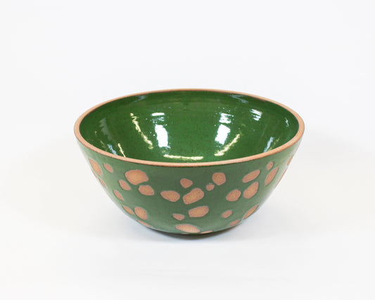 Large Salad Bowl: Bright Green Print