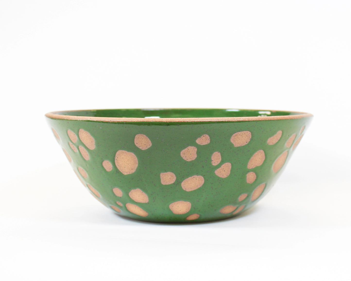 Large Serving Bowl : Bright Green Print