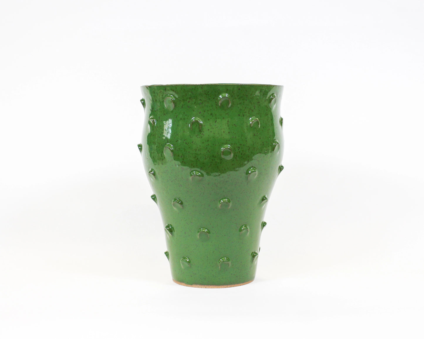 Bright Green Textural Vase 2