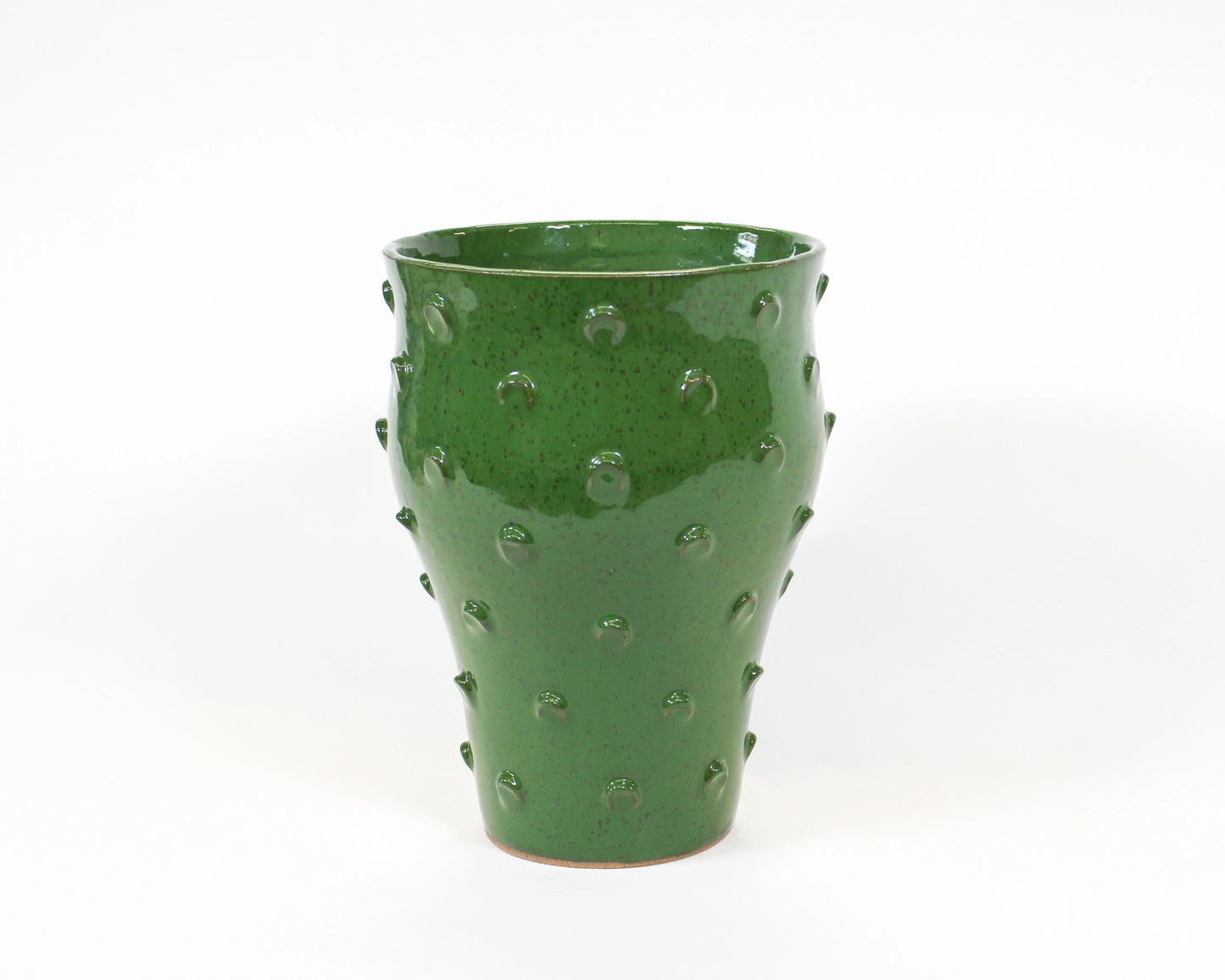 Bright Green Textural Vase 2
