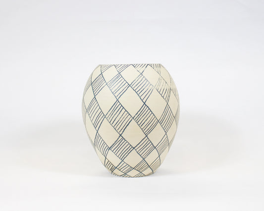 Natural White and Blue Vase 2