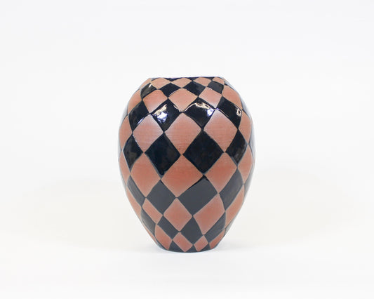 Burgundy Harlequin Vase 3