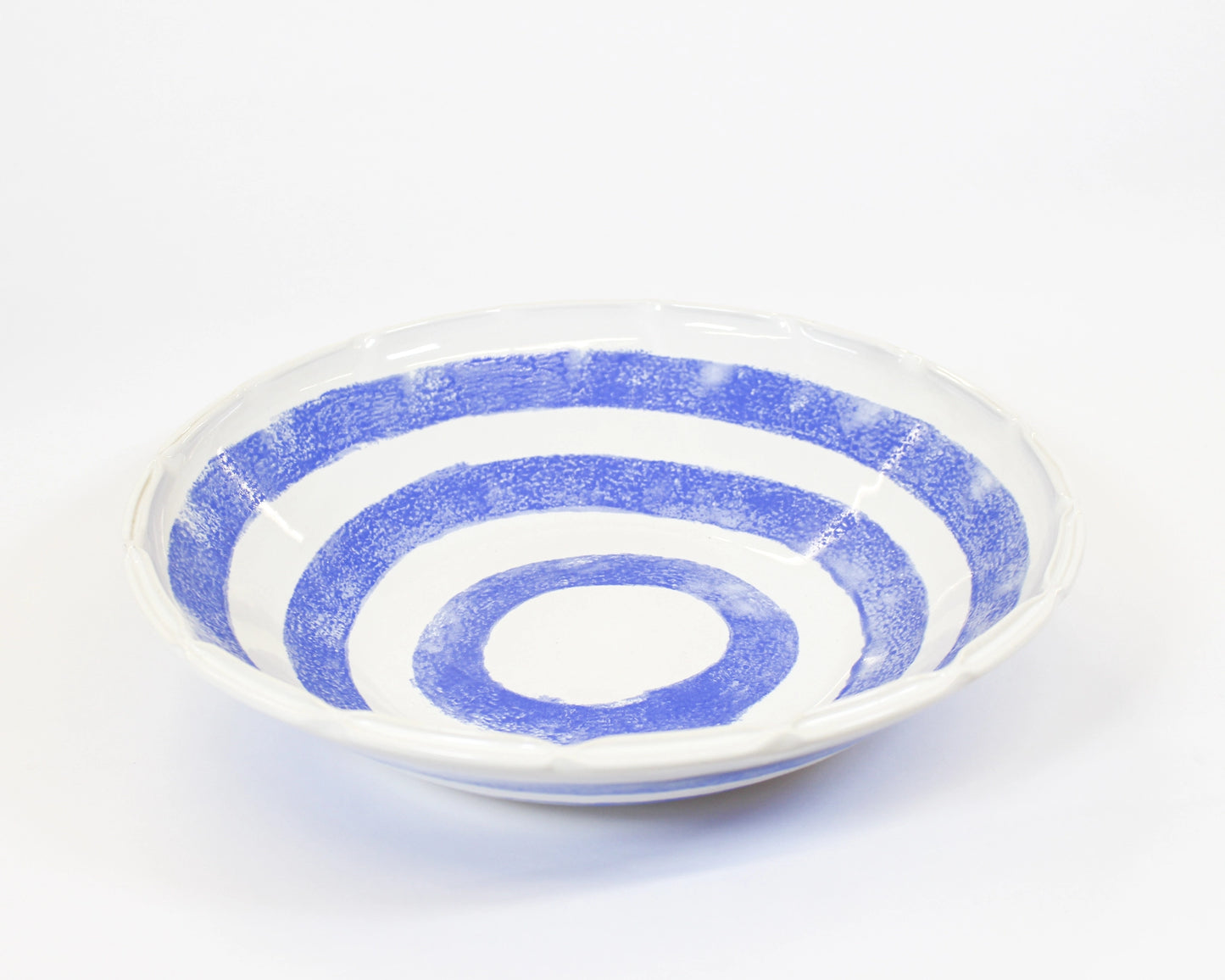 Large Serving Bowl : Blue Stripes