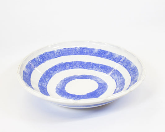 Large Serving Bowl : Blue Stripes